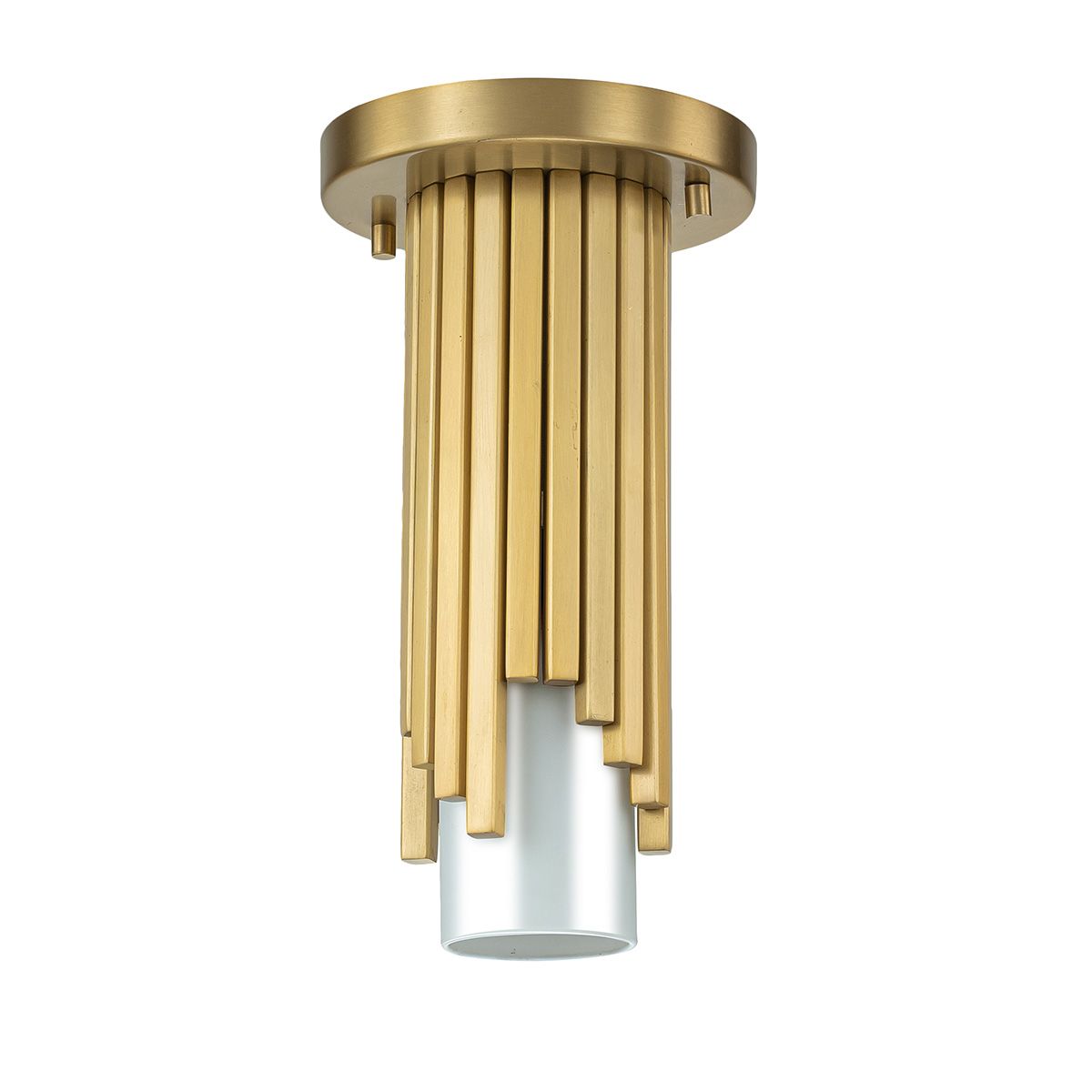 Elstead Marvele Flush or Pendant Duel Mount Brass Ceiling Light