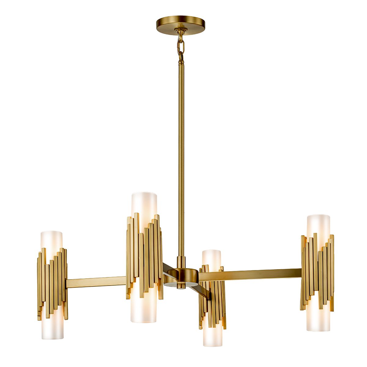 Elstead Marvele 8 Light Art Deco Chandelier