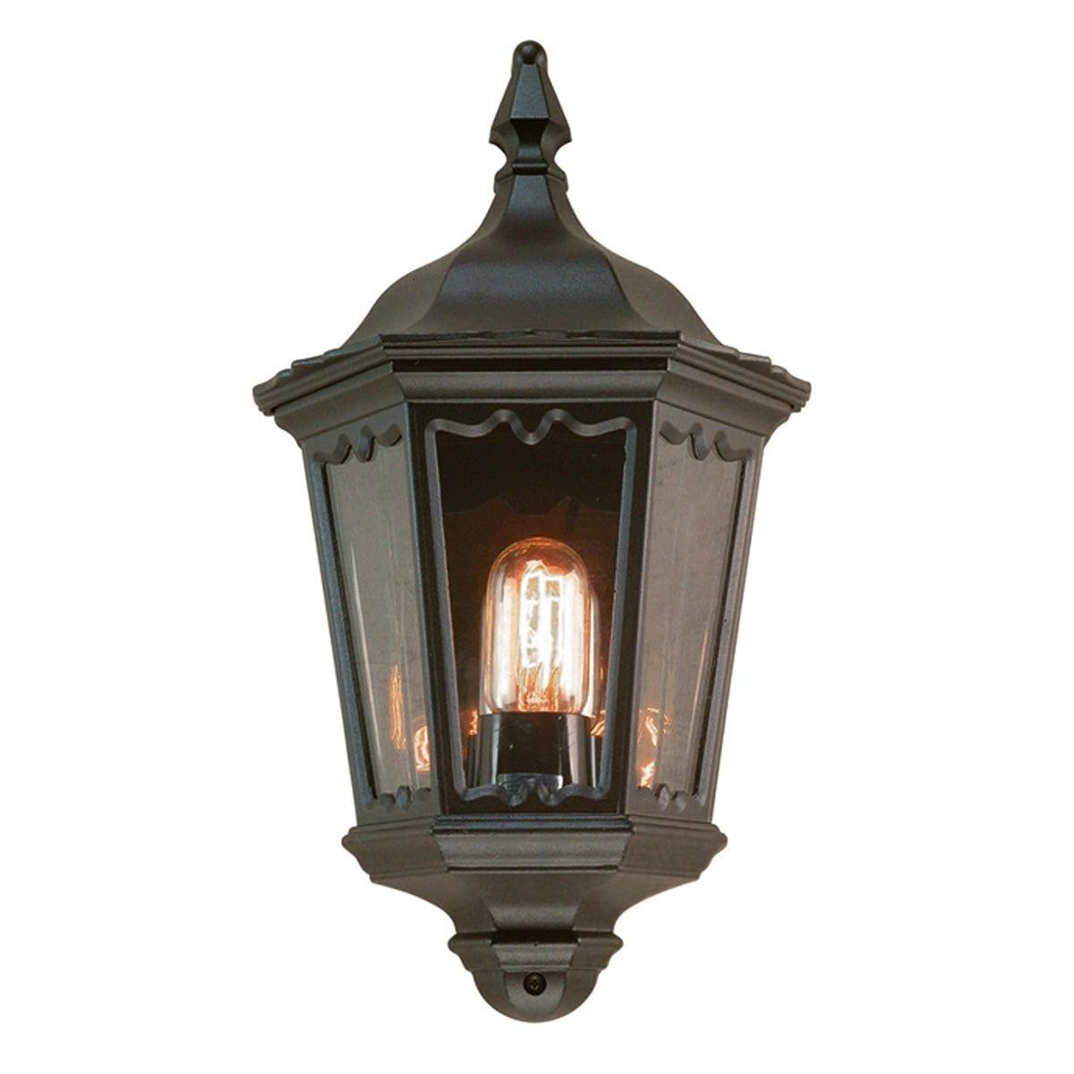 Elstead Medstead 1 Light Black Outdoor Half Light-OPEN-BOX-01-04-26
