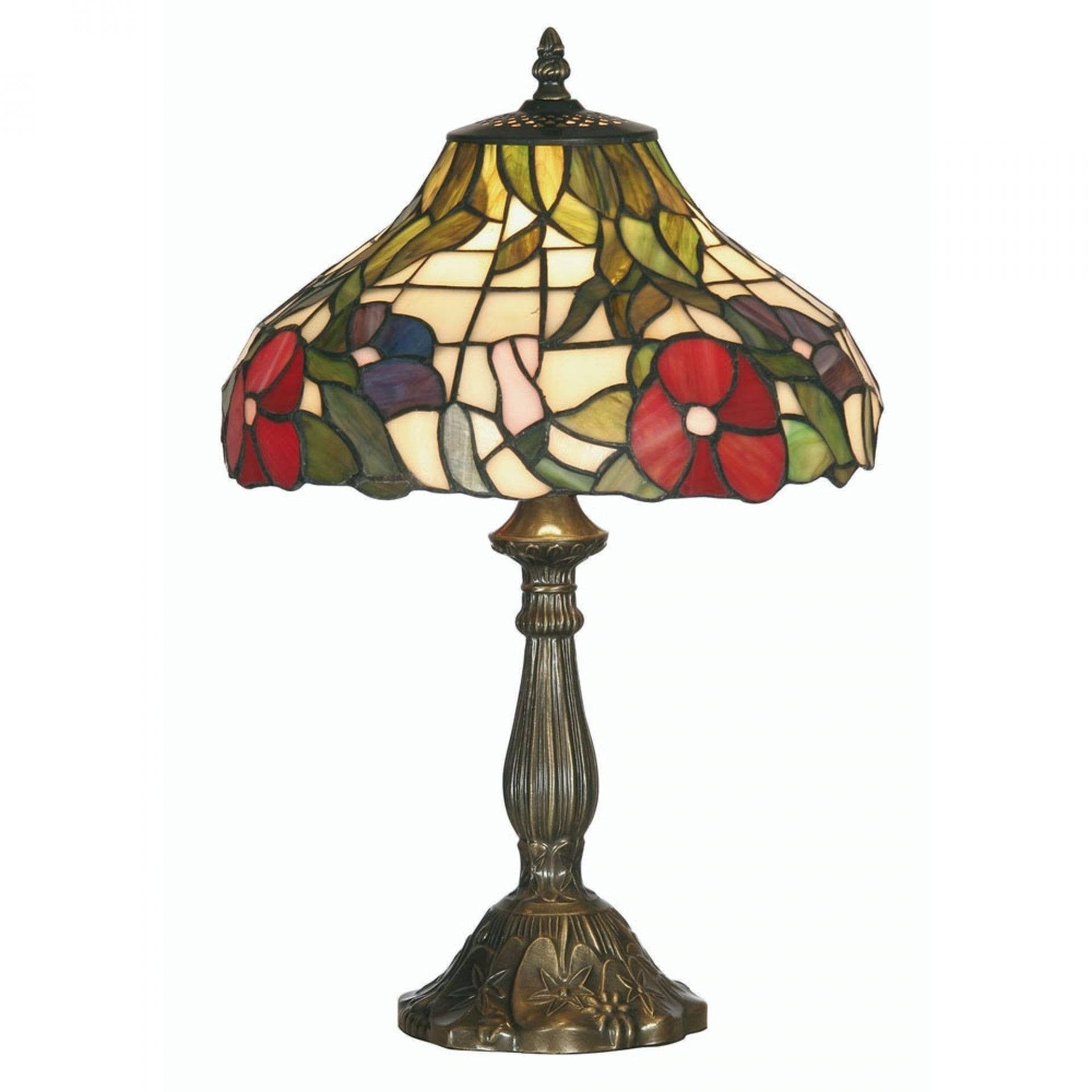 Oaks Lighting Peonies Tiffany Table Lamp-OPEN-BOX-040626