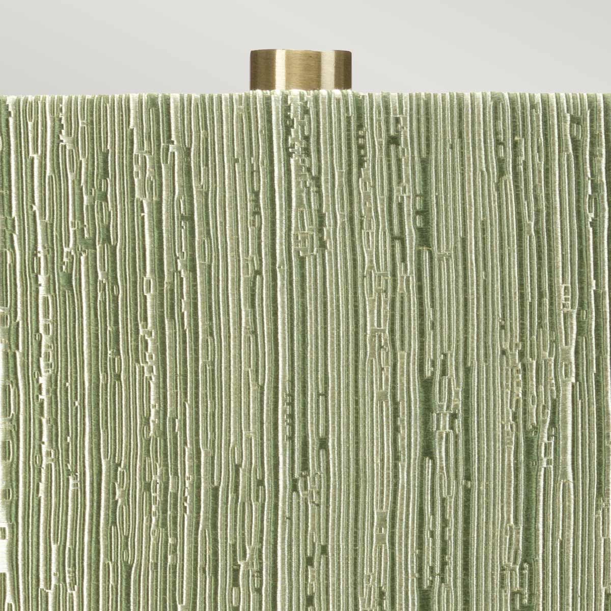 Milo White Ceramic Table Lamp with Green Shade