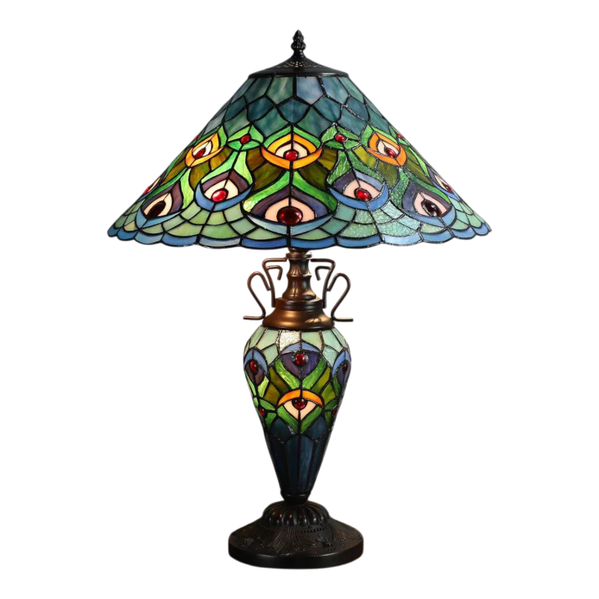 Oldbury Double Tiffany Table Lamp