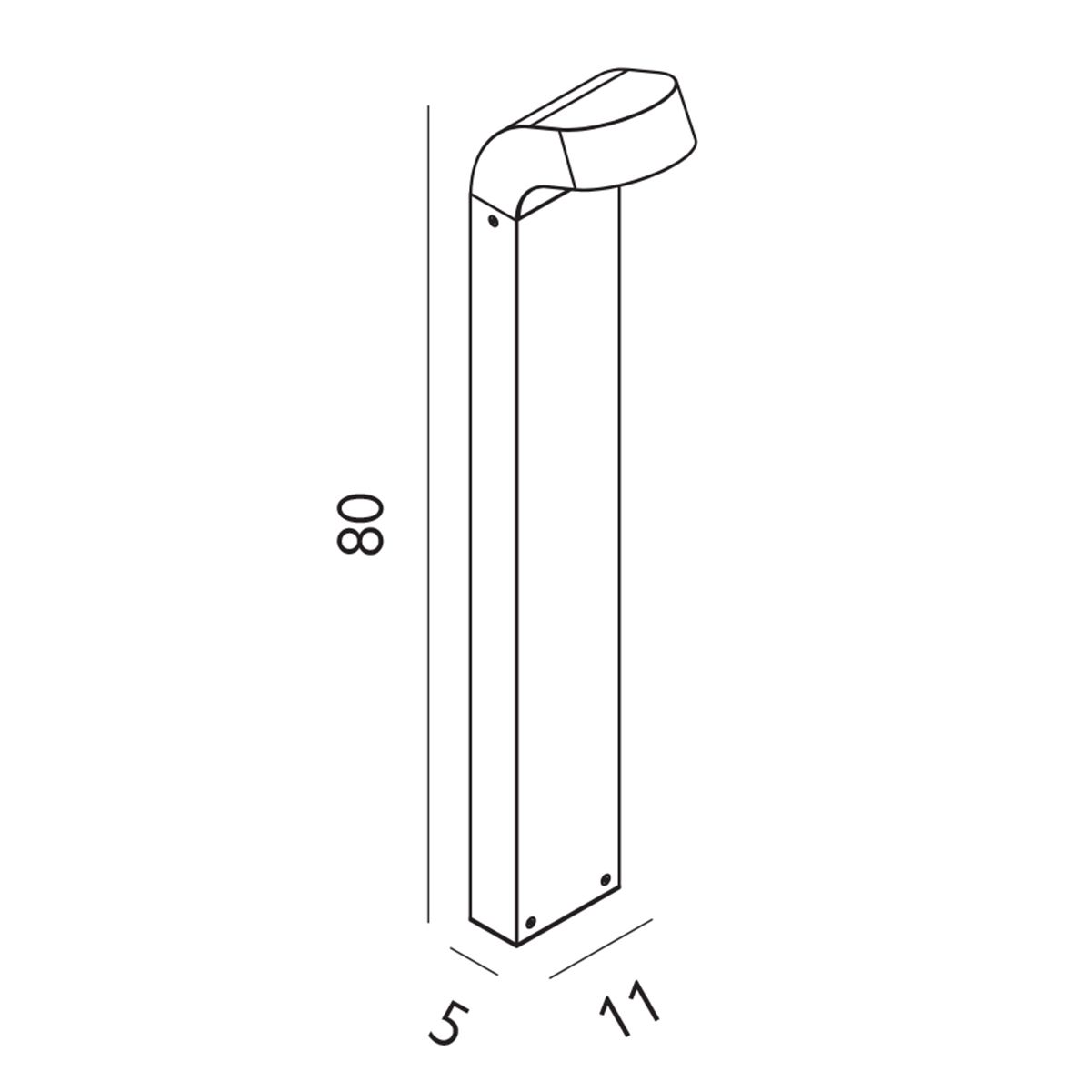 Norlys Molde LED Graphite Outdoor Bollard Light