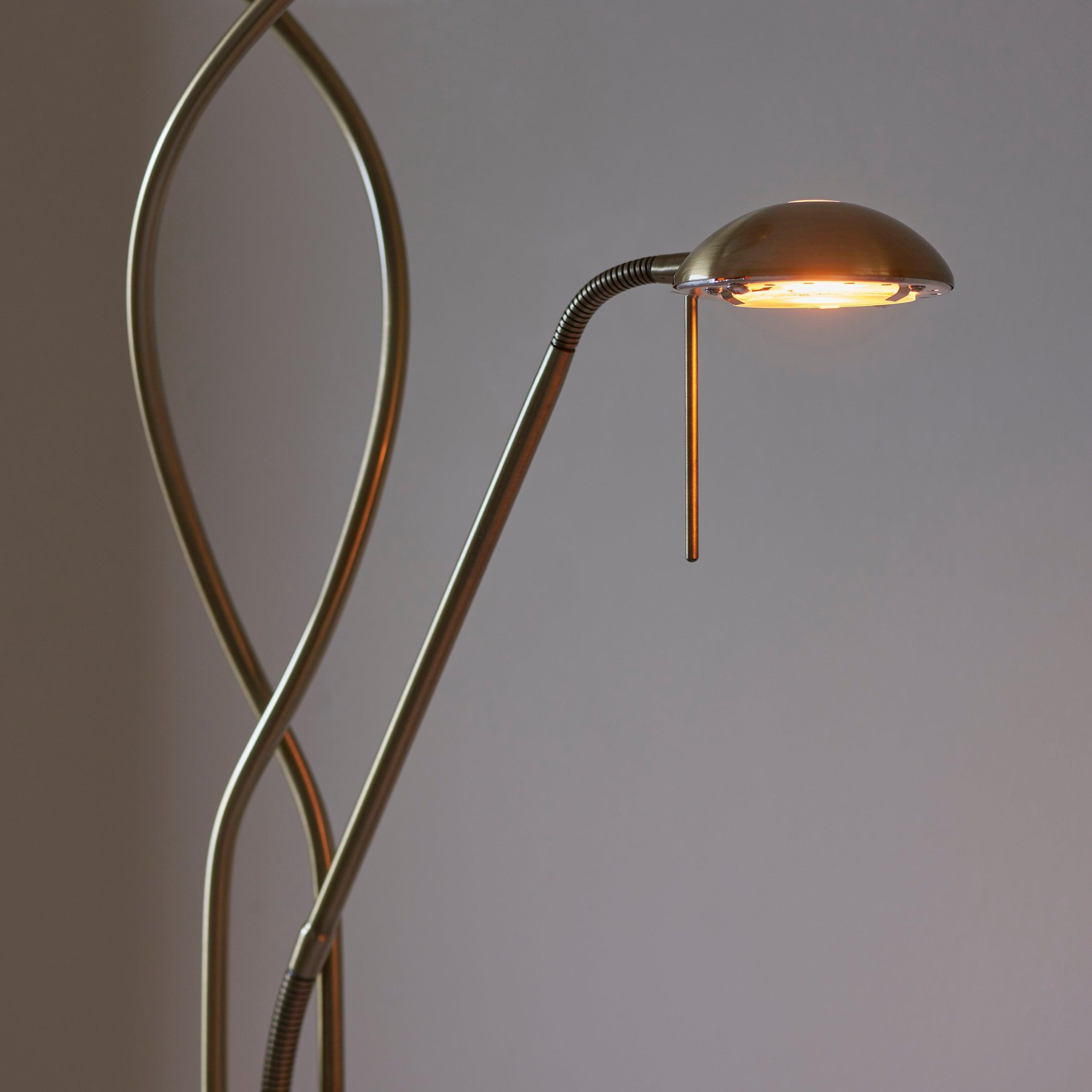 monaco antique nickel finish and opal glass floor lamp by Endon Lighting Kitchen Lights CLose Up
