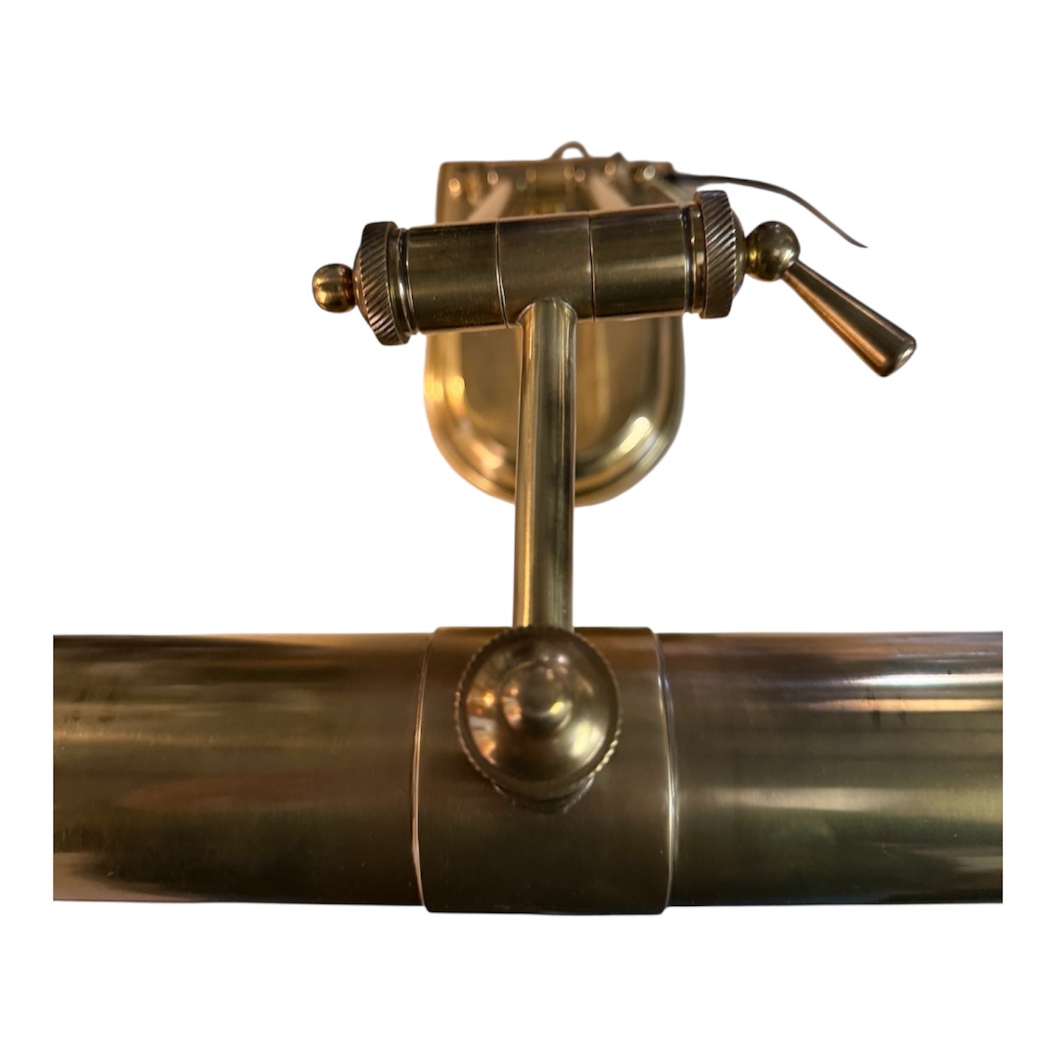 Interiors 1900 Winchester Mellow Brass Bankers Lamp-cracked-110326