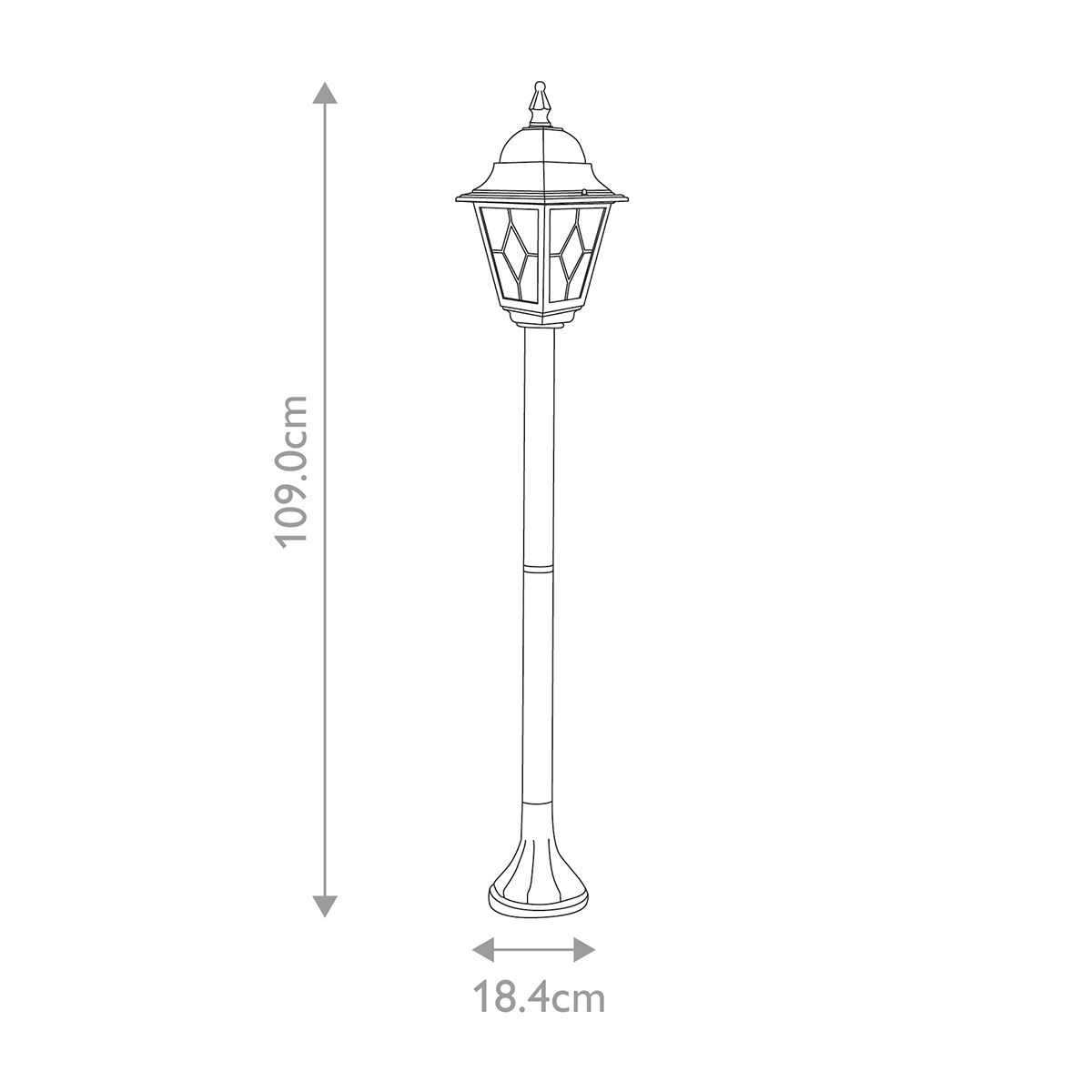 Elstead Norfolk Black Outdoor Bollard Light
