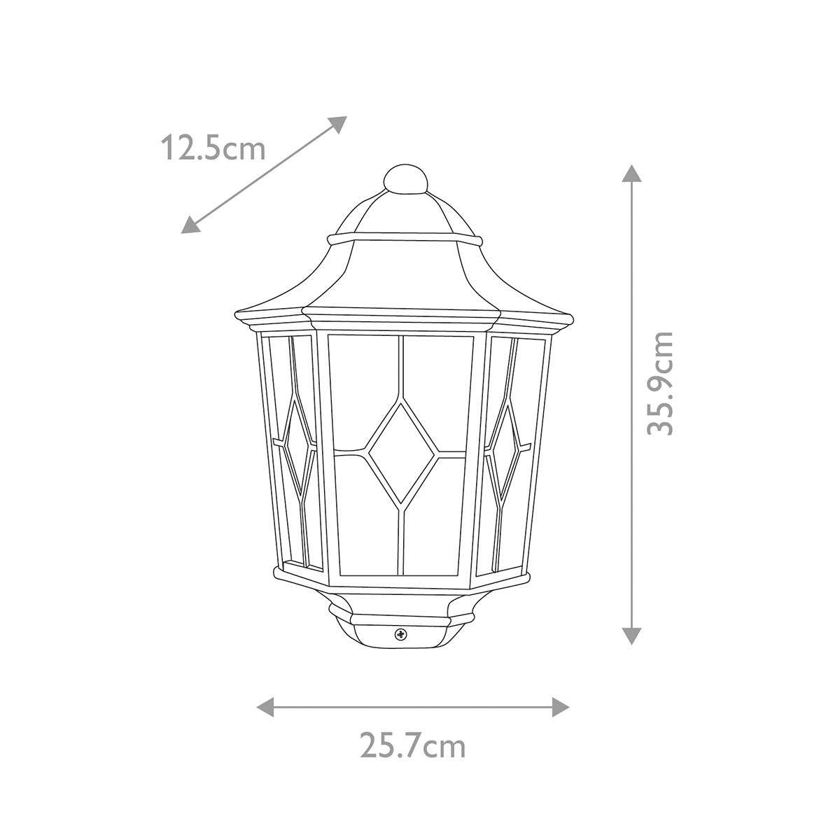Elstead Norfolk Black Outdoor Half Wall Light