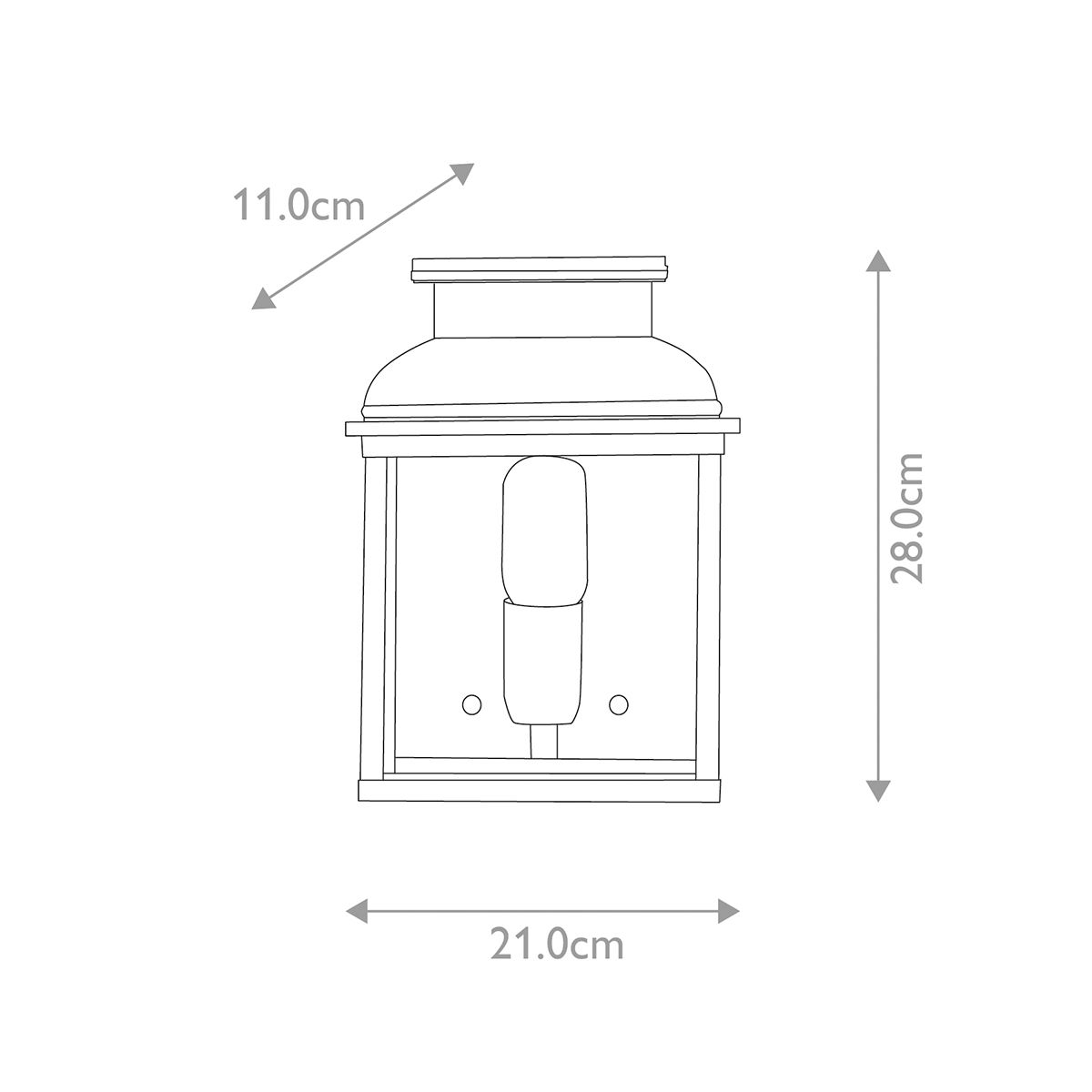 Elstead Old Bailey Aged Brass Outdoor Wall Light