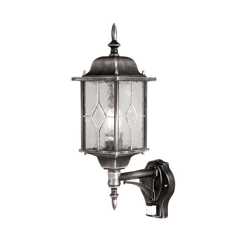 Elstead Wexford Black/Silver Outdoor PIR Wall Light-warehouse-clearance-140826