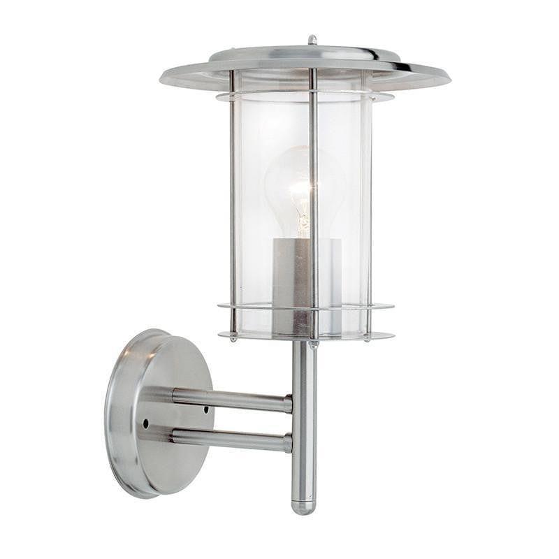 Saxby York Polished Stainless Steel Outdoor Wall Light-warehouse-180926