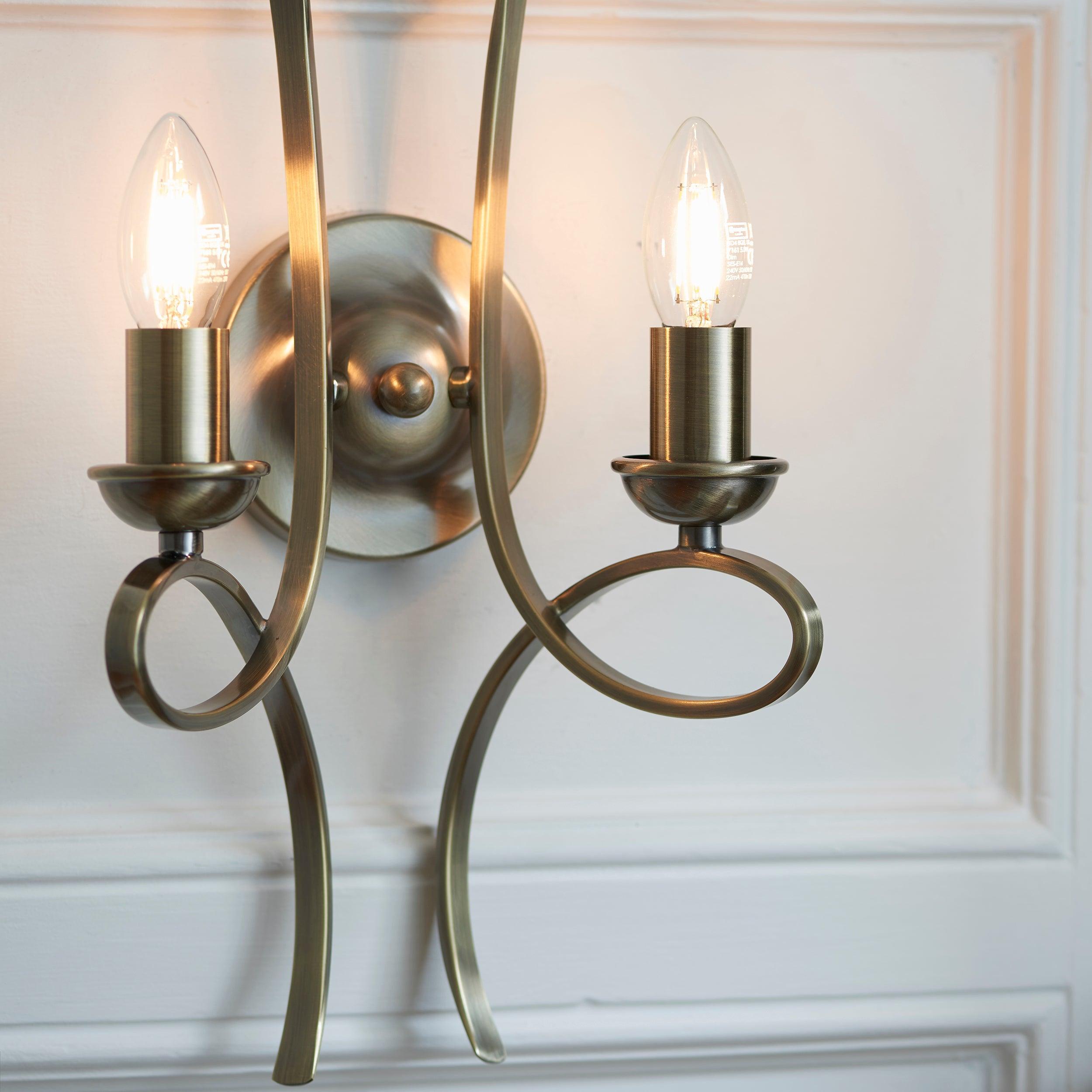 penn brushed brass wall light kitchen lighting image