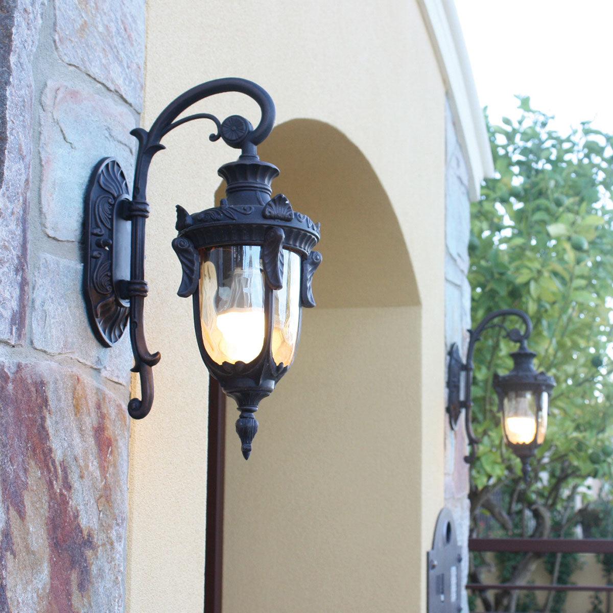 Philadelphia 1 Light Small Outdoor Down Wall Light - Bronze