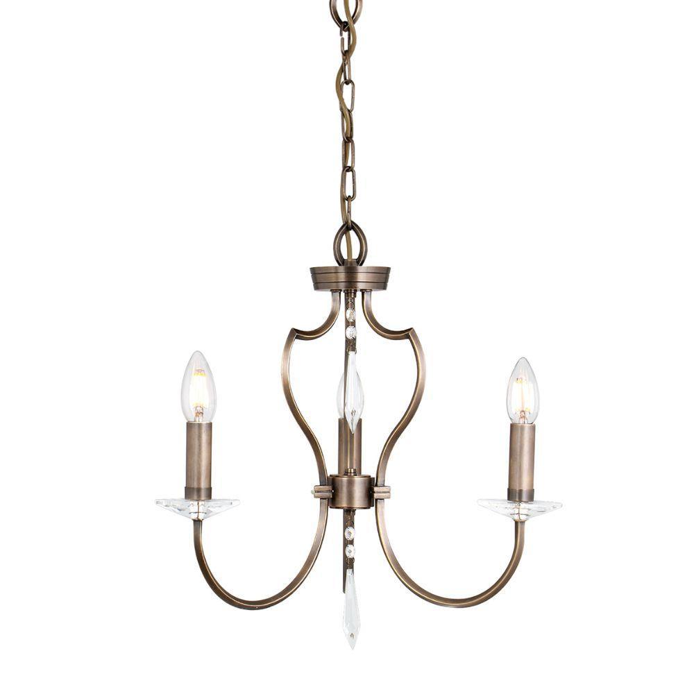 Elstead Pimlico Dark Bronze 3 Light Chandelier-Elstead Lighting-1-Tiffany Lighting Direct