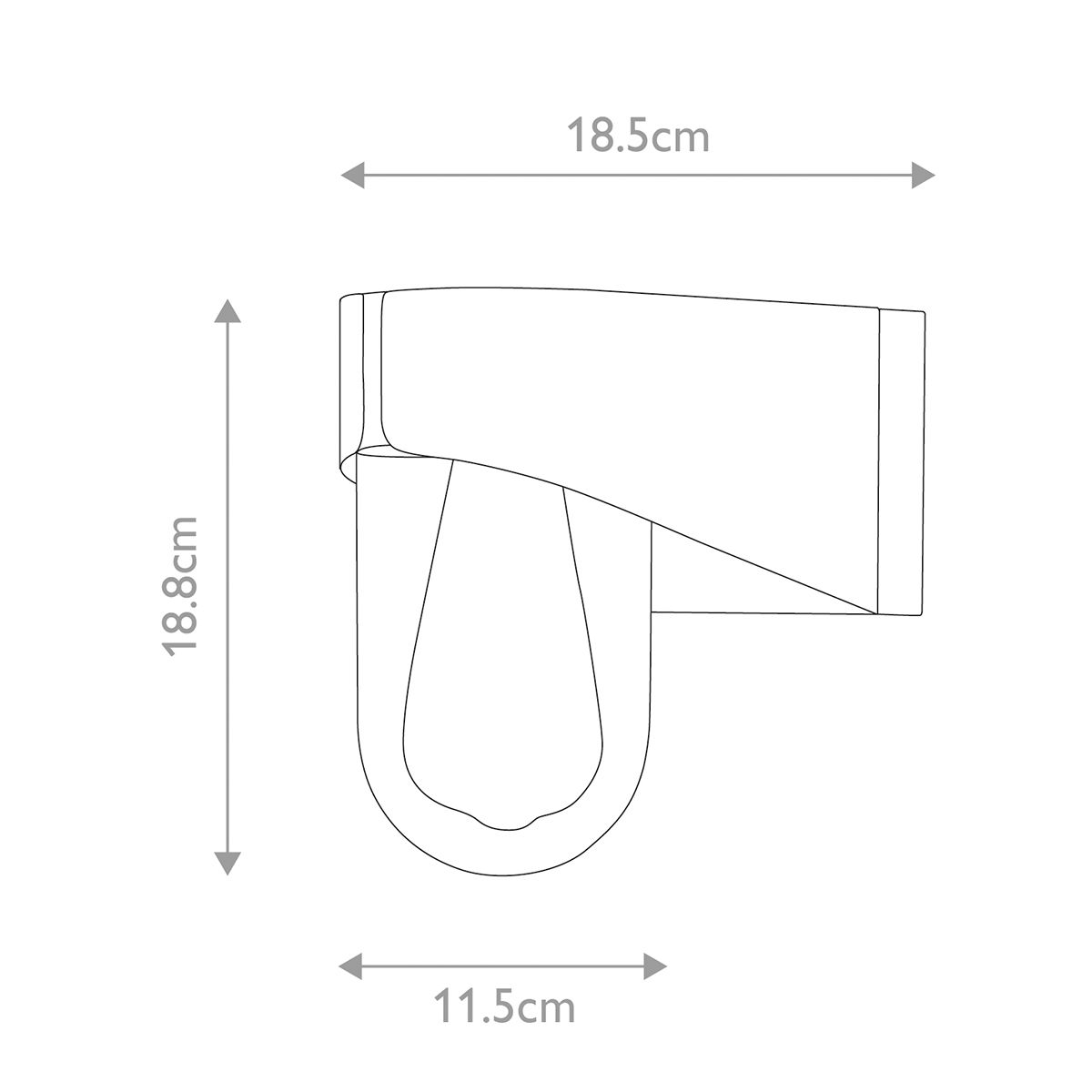 Porto Grey Outdoor Wall Lantern