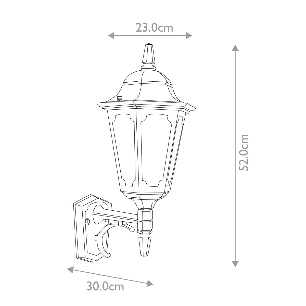 Elstead Parish Black Outdoor Uplighter Wall Light