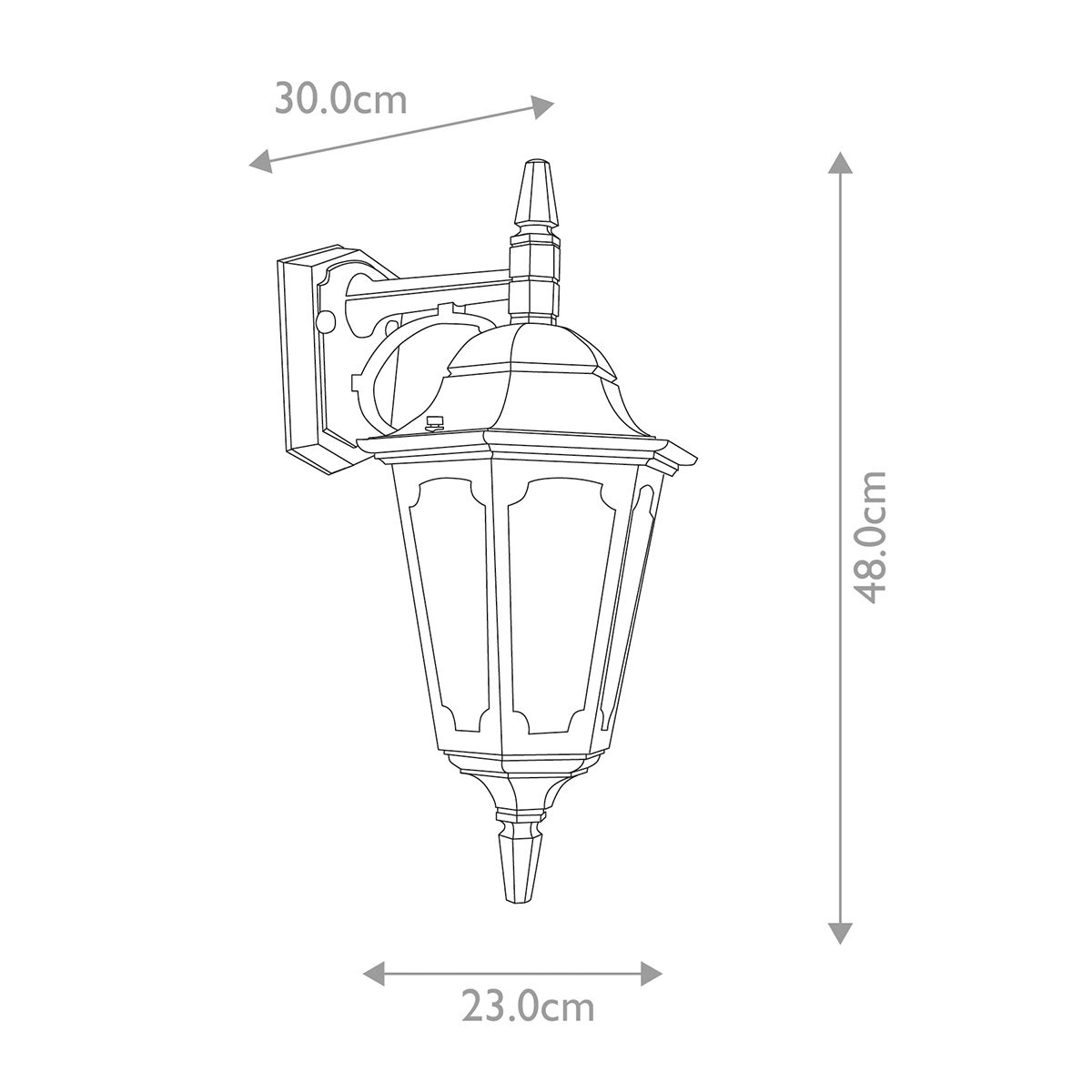 Elstead Parish Black Outdoor Downlighter Wall Light