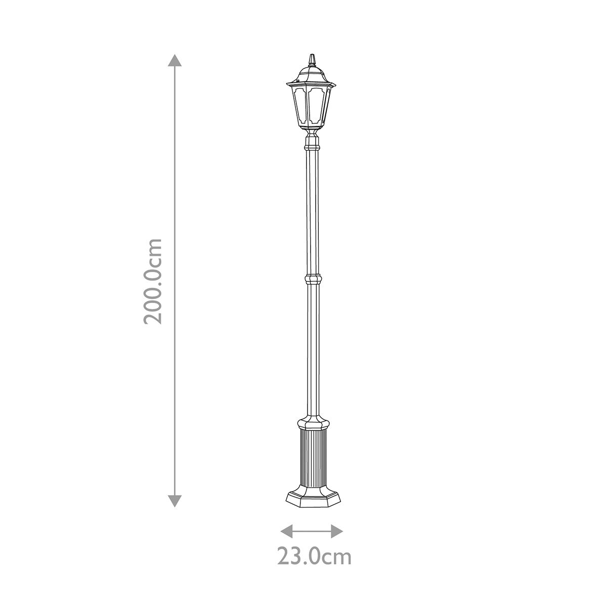 Elstead Parish Black Outdoor Lamp Post