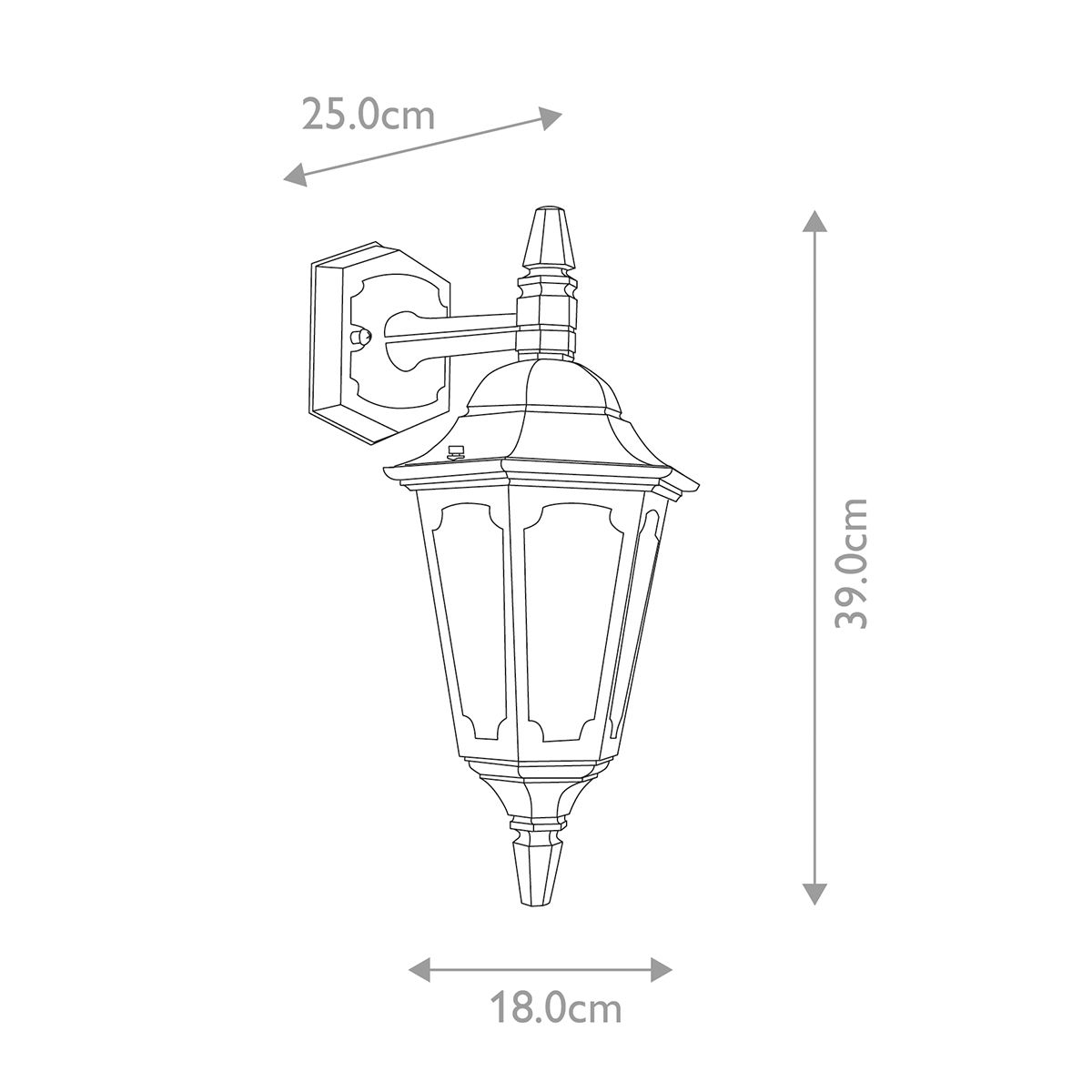 Elstead Parish Black Outdoor Mini Downlighter Wall Light
