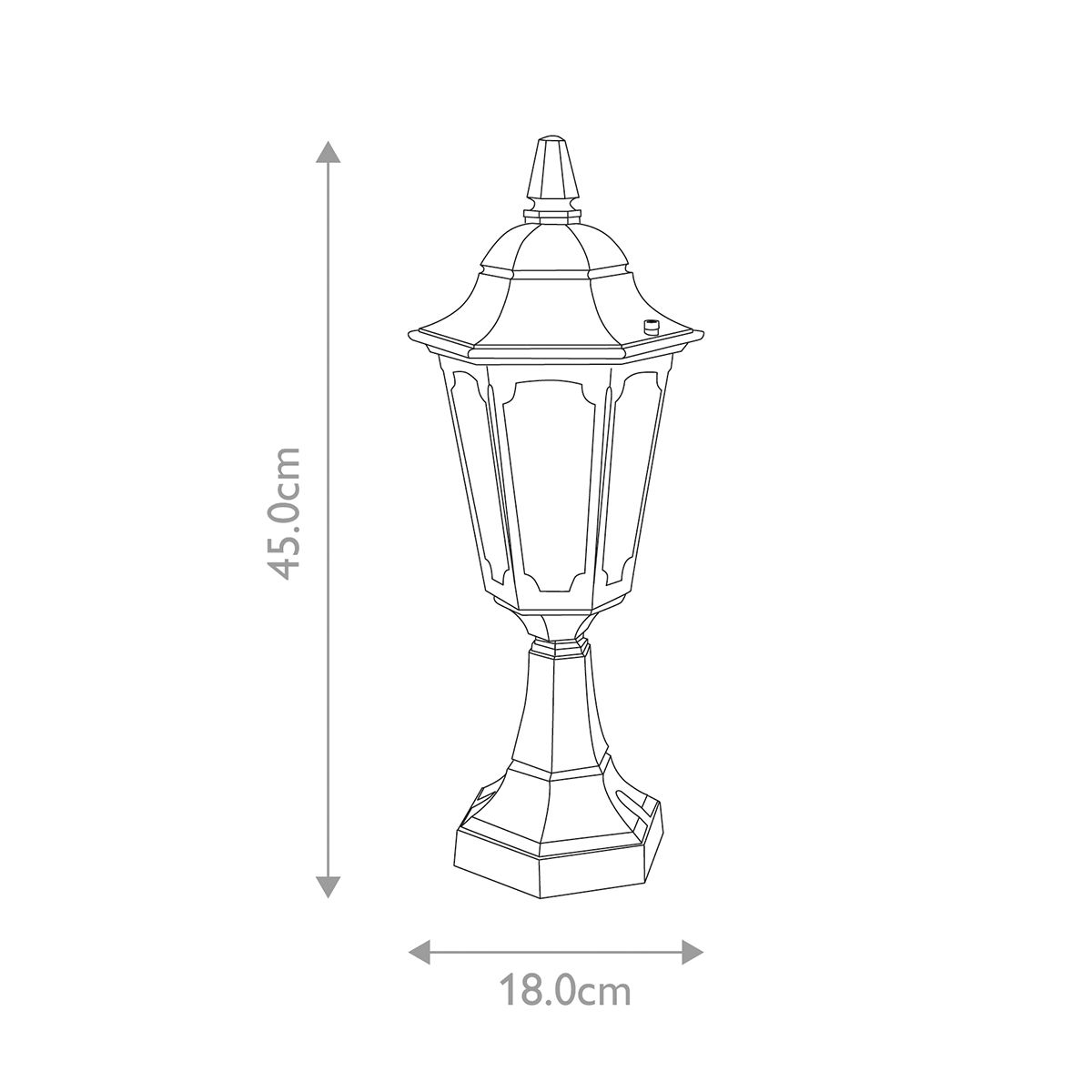 Elstead Parish Black Outdoor Mini Pedestal Lantern-warehouse-clearance-140826
