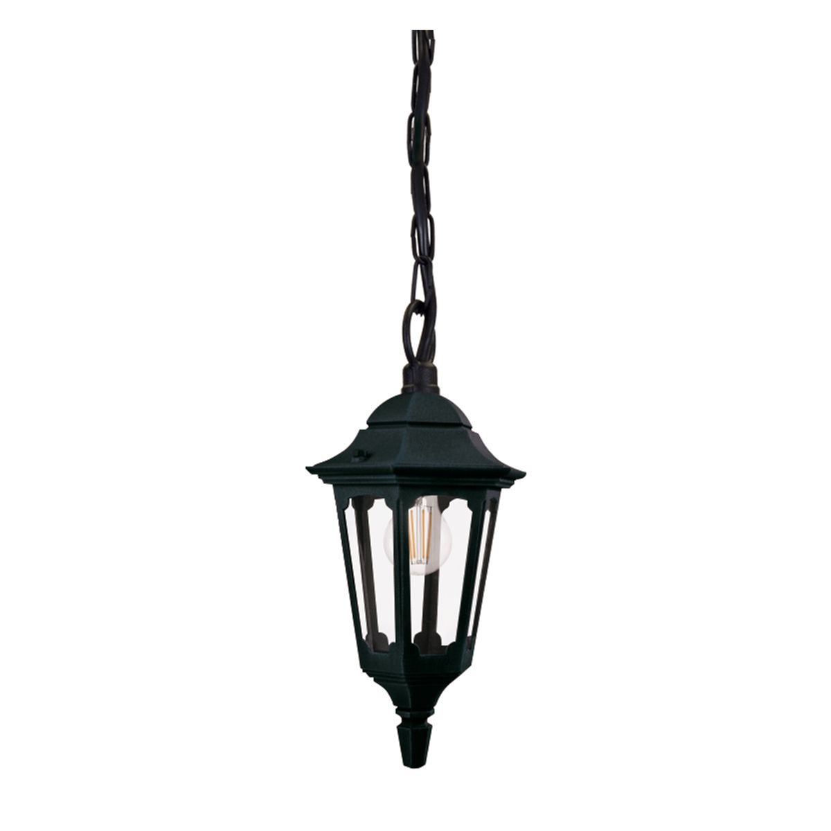 Parish Black Outdoor Mini Chain Lantern by Elstead Lighting PRM9-BLACK