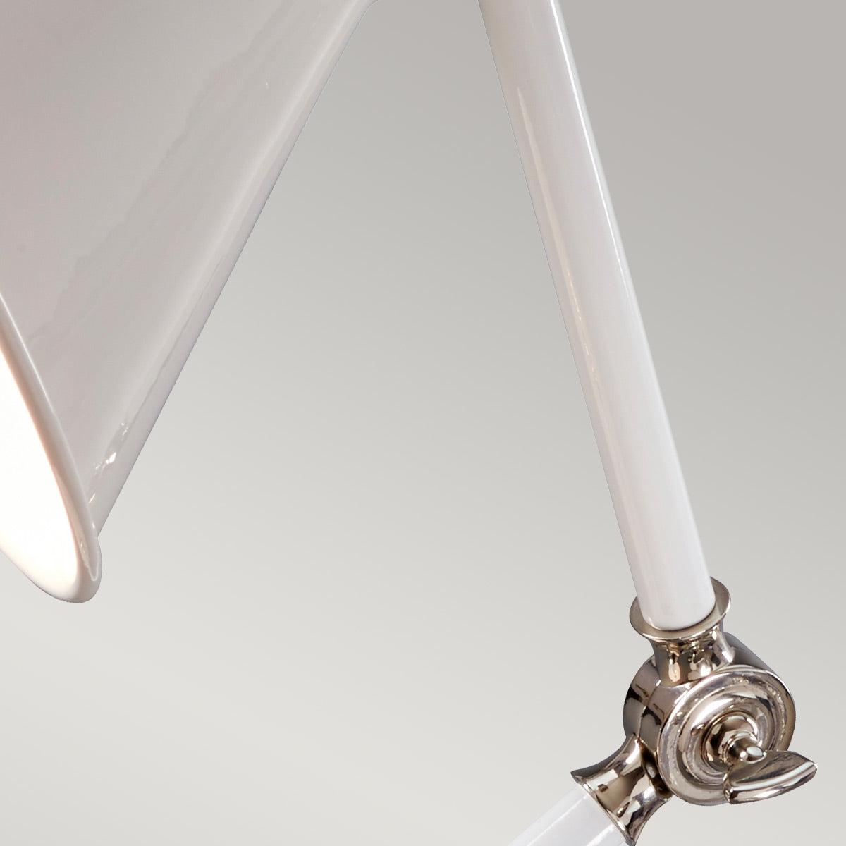 Provence Element 1 Light White & Polished Nickel Table Lamp