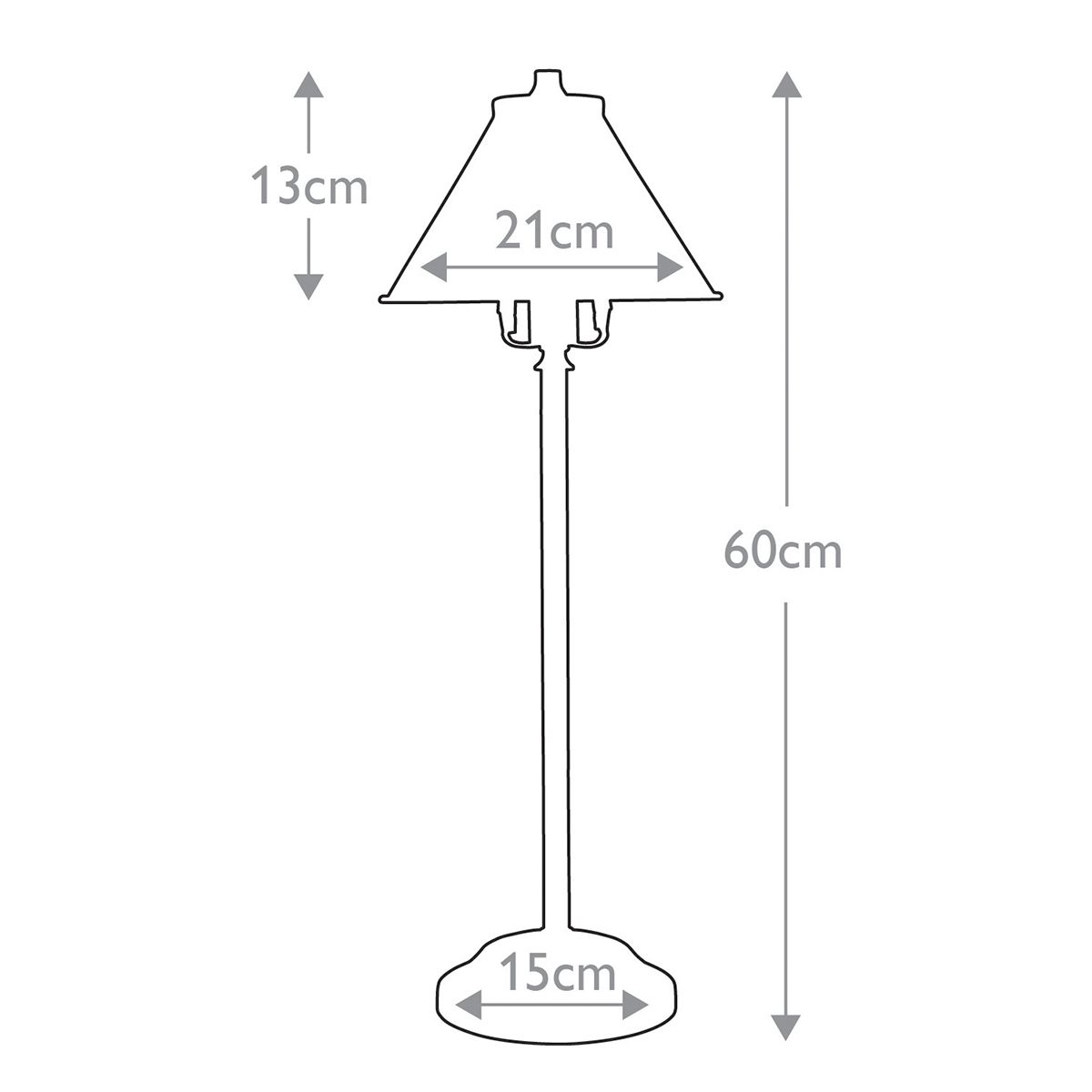 Elstead Provence 1 Light Polished Nickel Stick Lamp