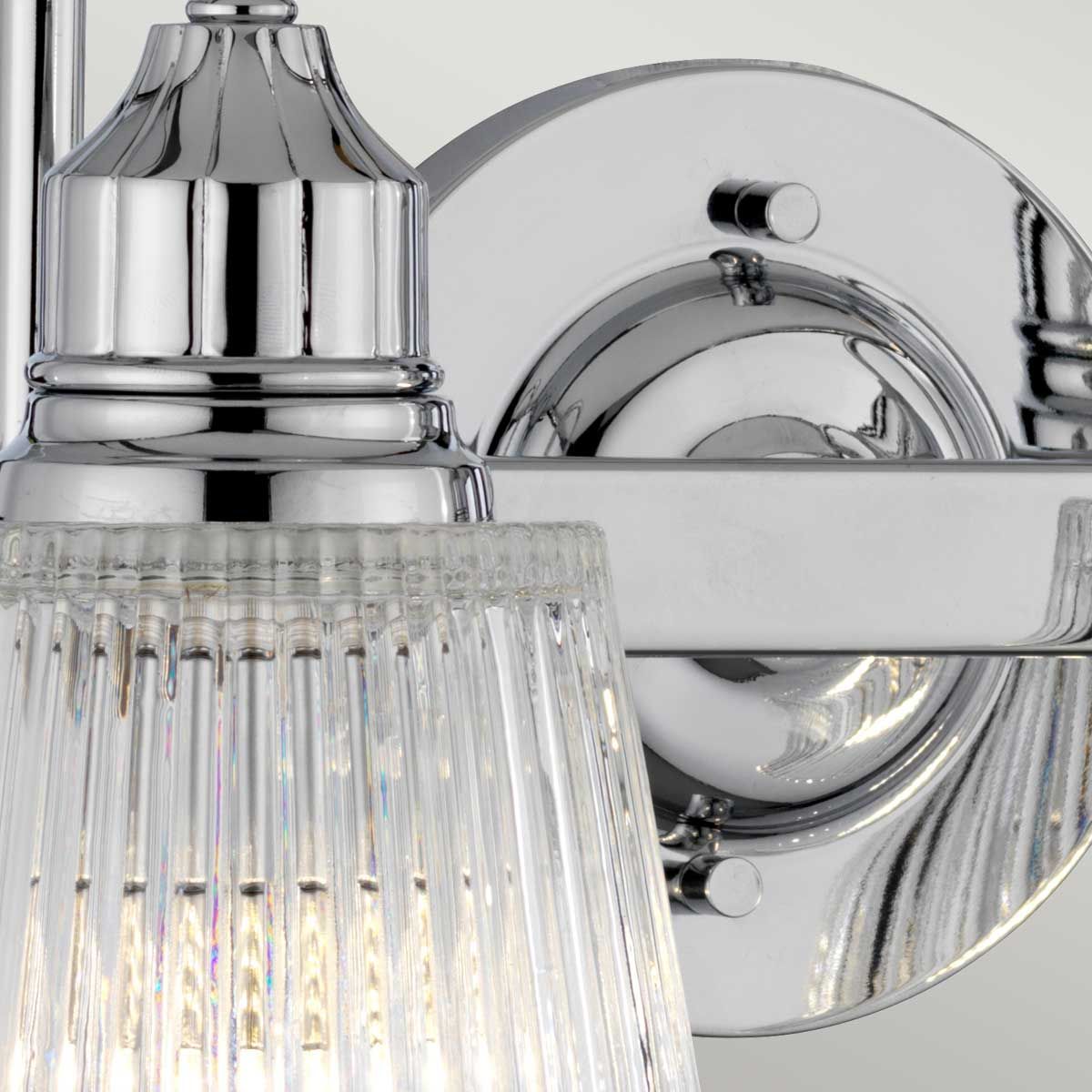 Addison Double Polished Chrome Bathroom Wall Light