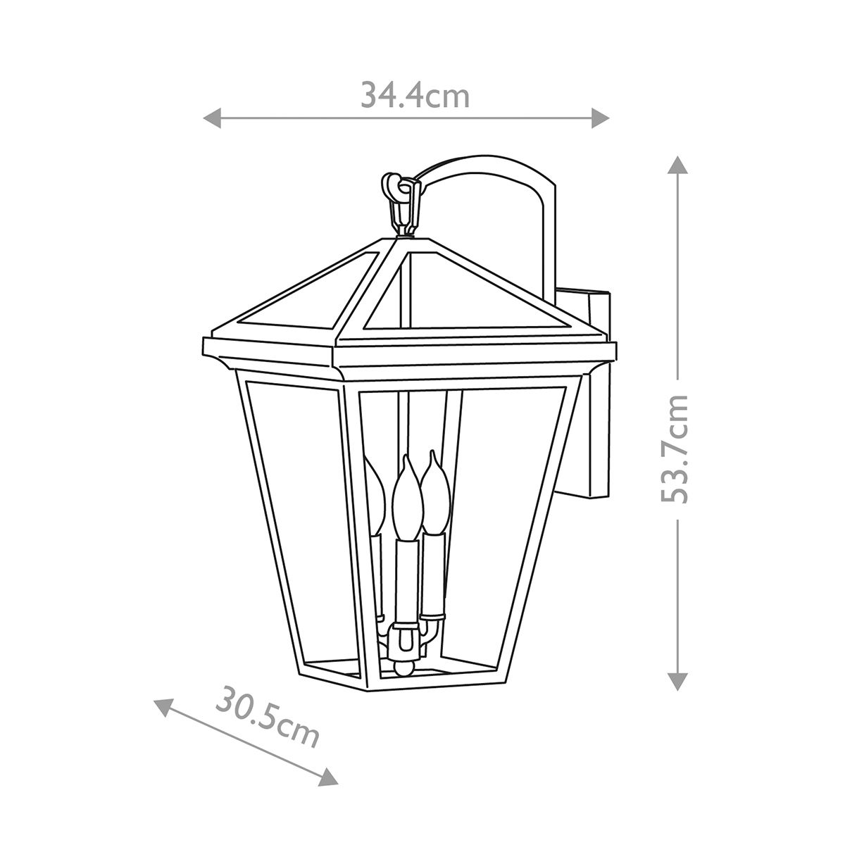 Alford Place 3 Light Large Outdoor Wall Lantern-OPEN-BOX-50-160426