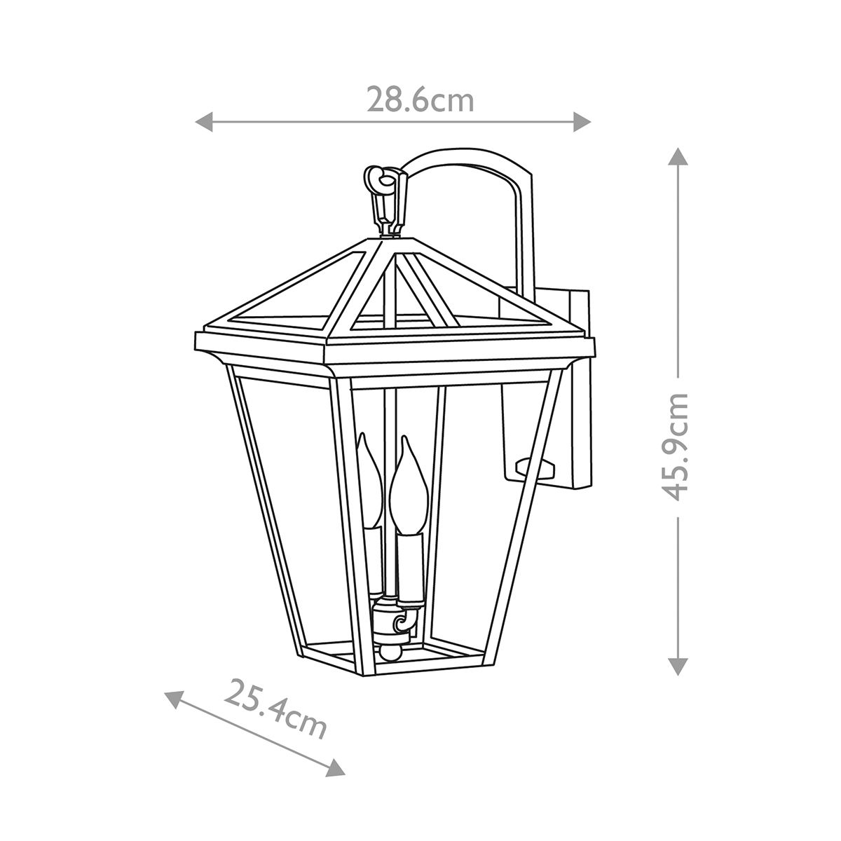 Alford Place 2 Light Medium Outdoor Wall Lantern