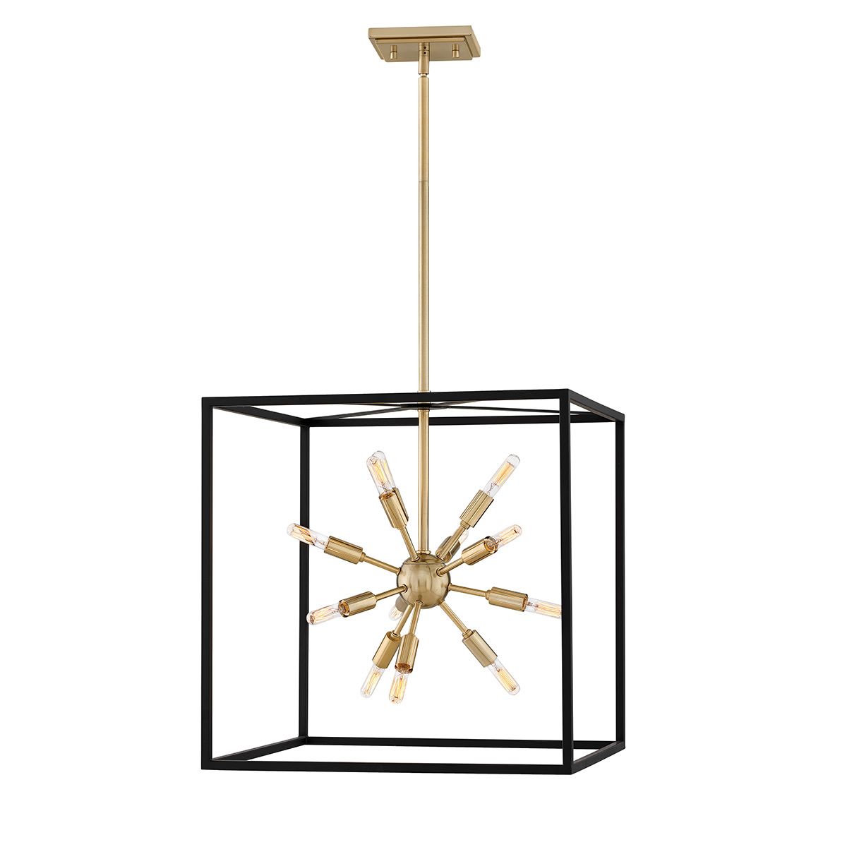 Aros 12 Light Brass Ceiling Pendant Light By Quintiesse Lighting QN-AROS-12P