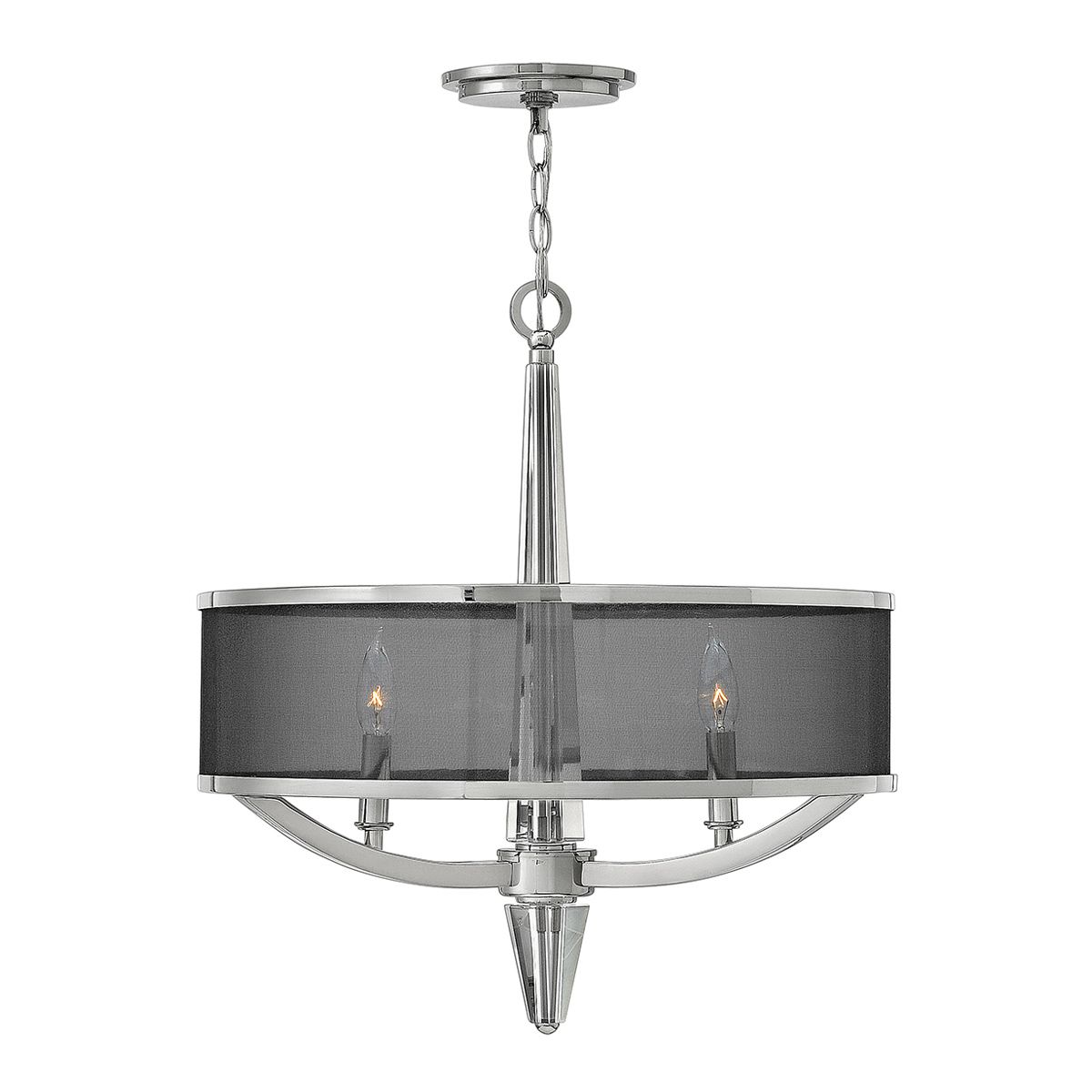 Ascher 3 Light Polished NIckel Pendant By Quintiesse Lighting QN-ASCHER-3P