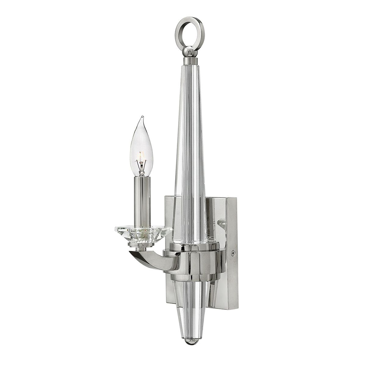 Ascher Polished NIckel Wall Light QN-ASCHER1 by Hinkley