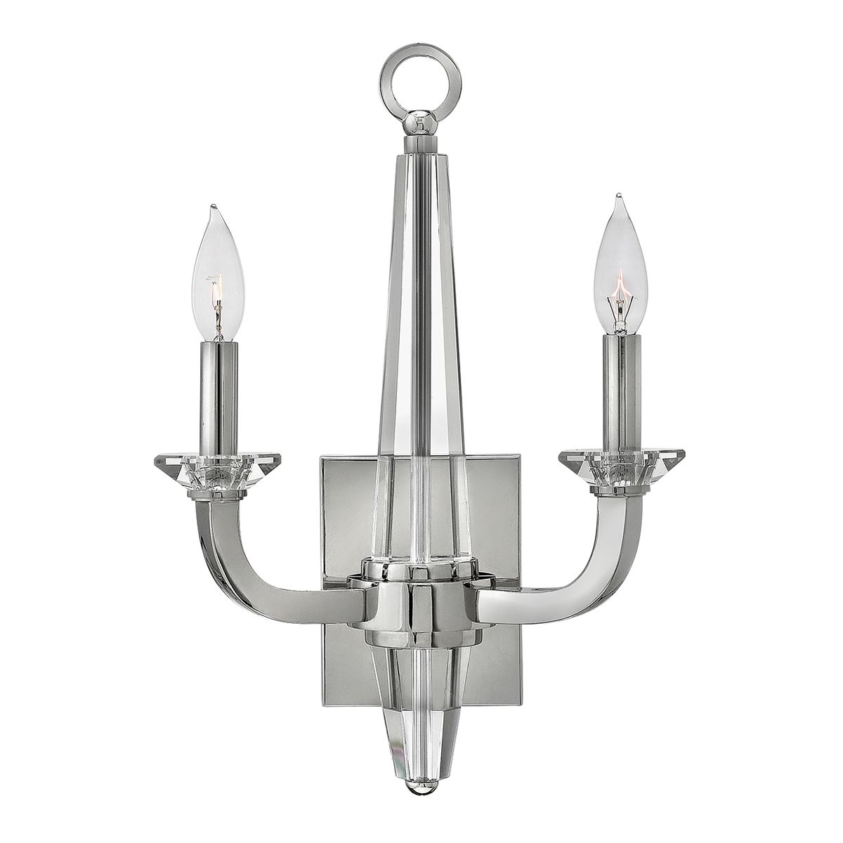 Ascher Polished Nickel Double Wall Light QN-ASCHER2 by Hinkley