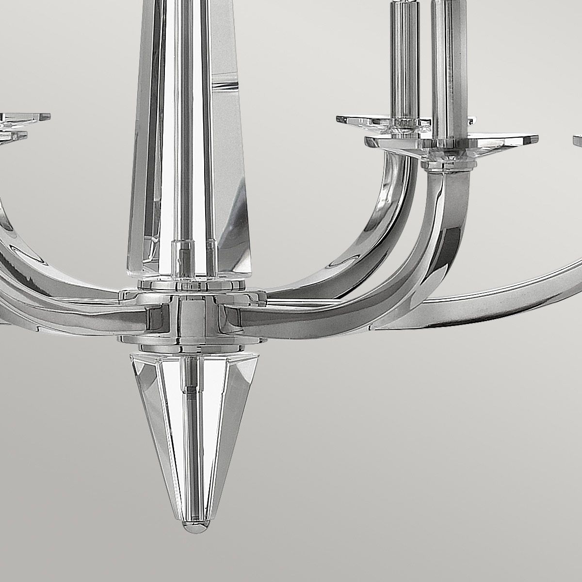 Ascher 6 Light Polished Nickel Chandelier