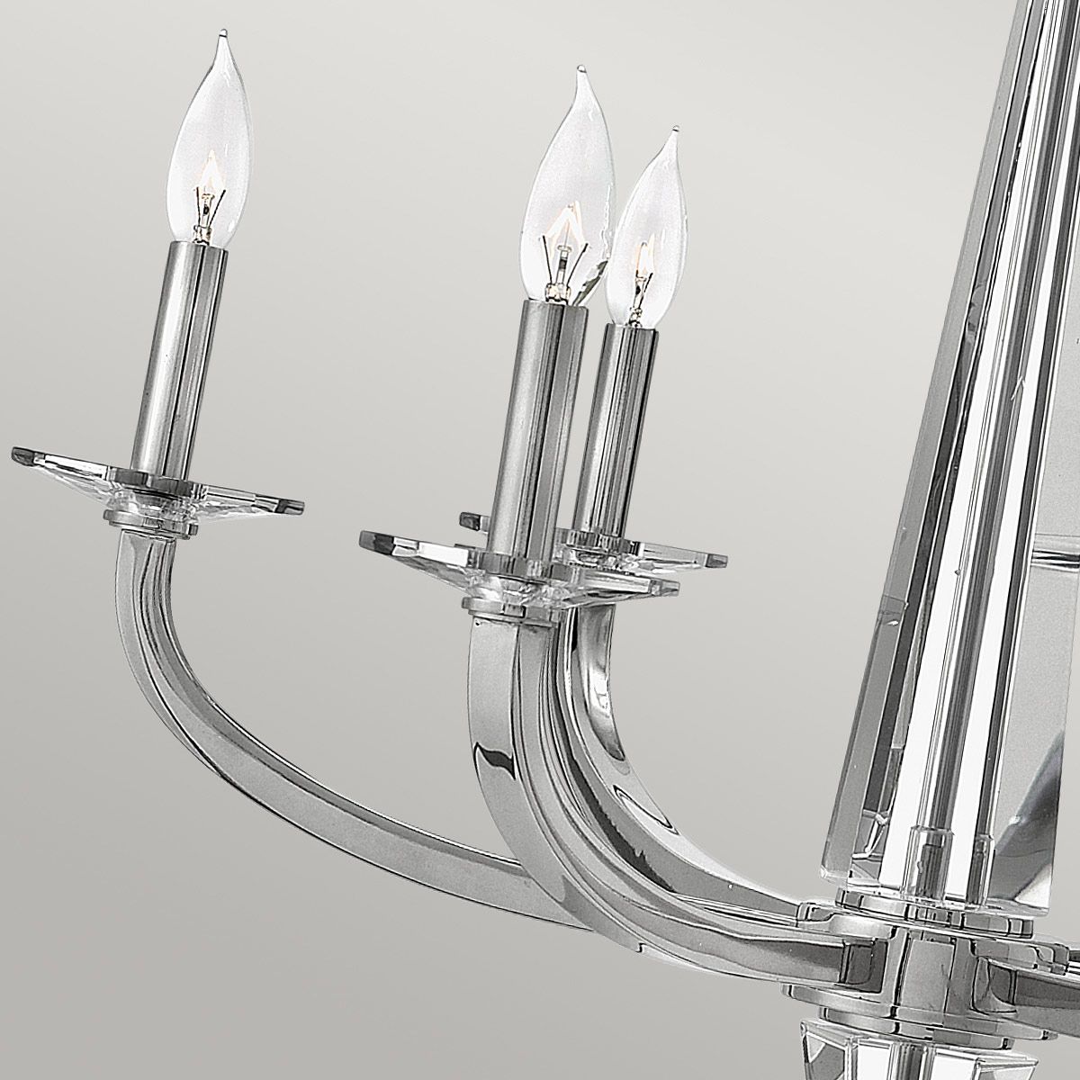 Ascher 6 Light Polished Nickel Chandelier