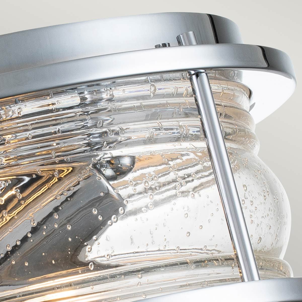 Ashland Bay Polished Chrome Flush Bathroom Ceiling Light