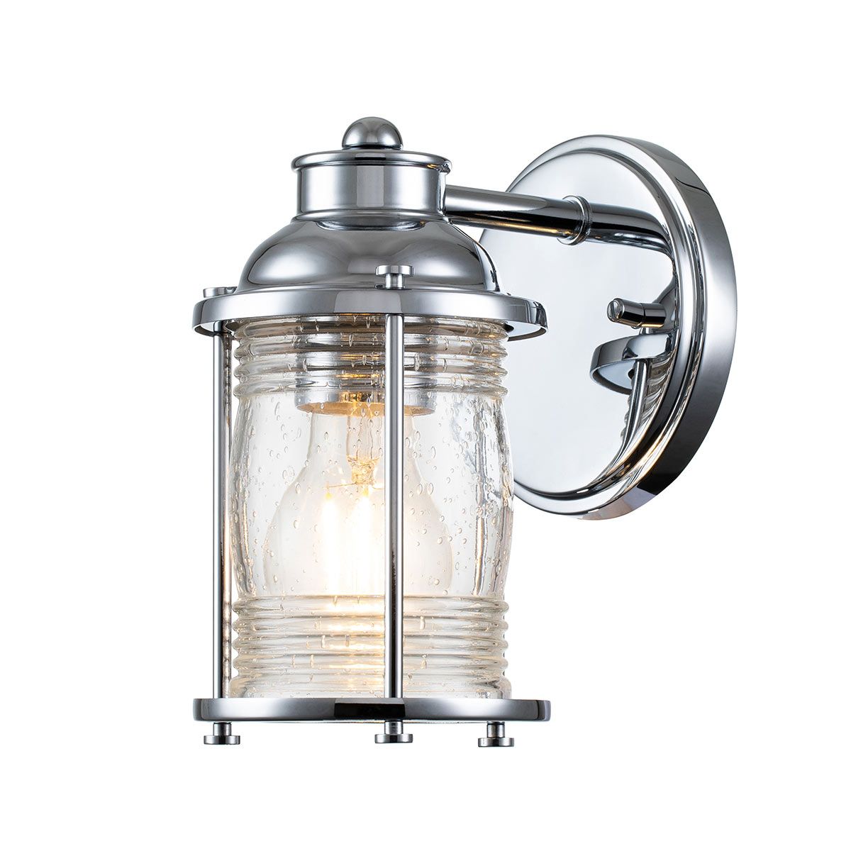 Ashland Bay Polished Chrome Bathroom Wall Light QN-ASHLANDBAY1-PC-BATH by Kichler
