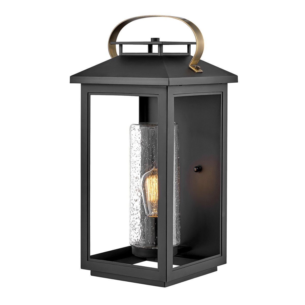 Atwater 1 Light Large Black Outdoor Wall Lantern QN-ATWATER-L-BK by Hinkley