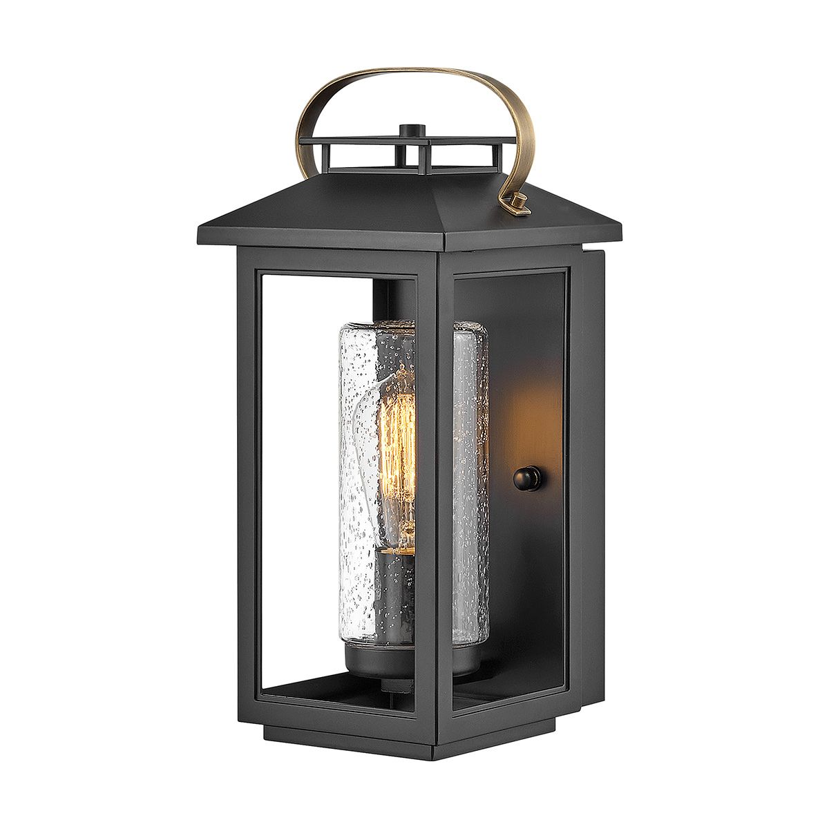 Atwater 1 Light Small Black Outdoor Wall Lantern QN-ATWATER-S-BK by Hinkley