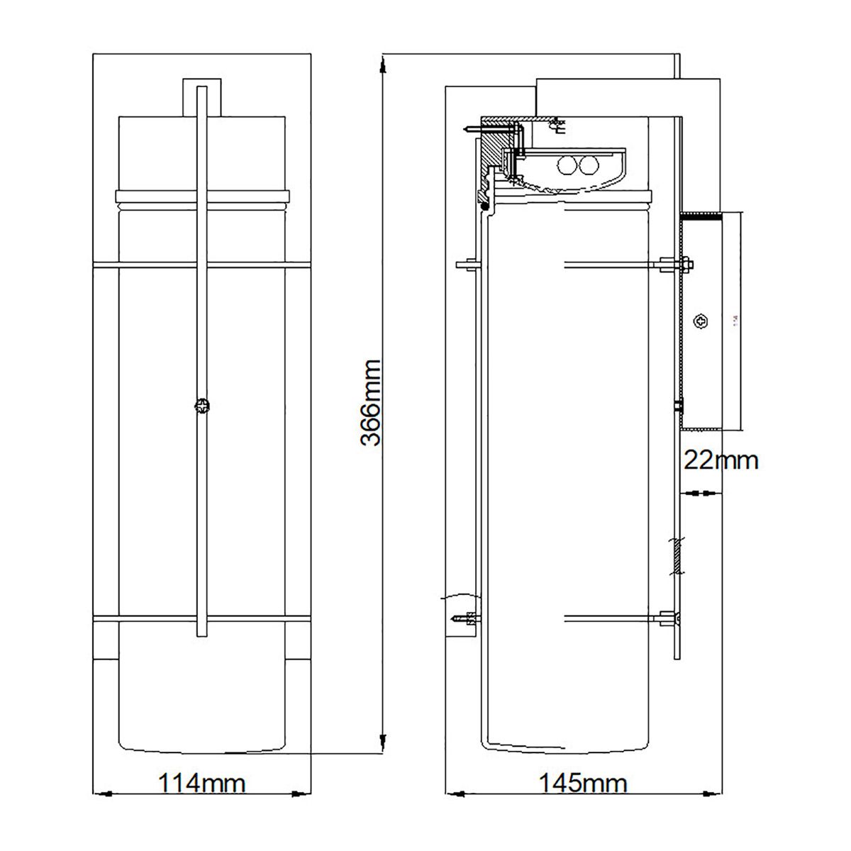 Eames Medium LED Outdoor Wall Lantern
