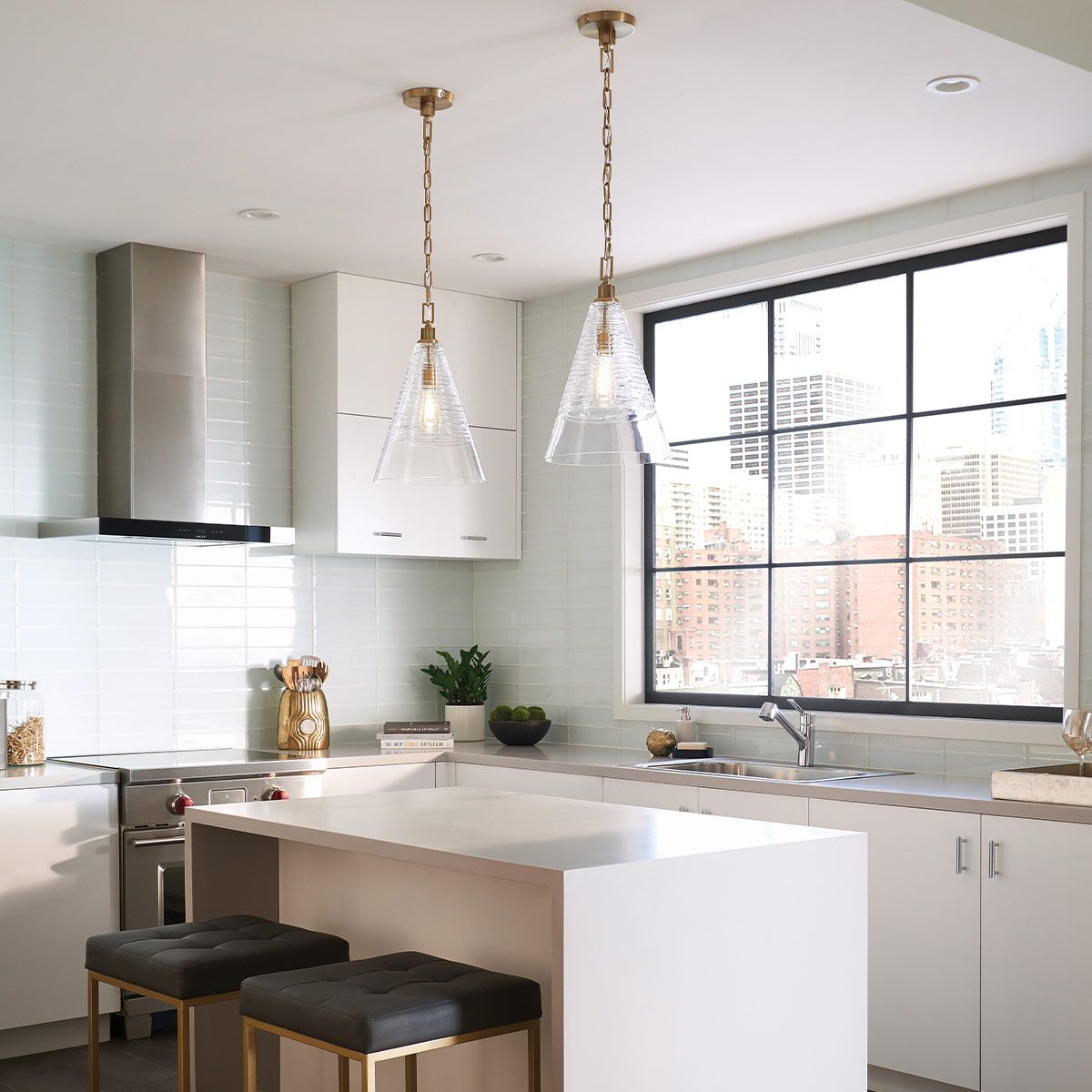 Elmore 1 Light Brass Pendant