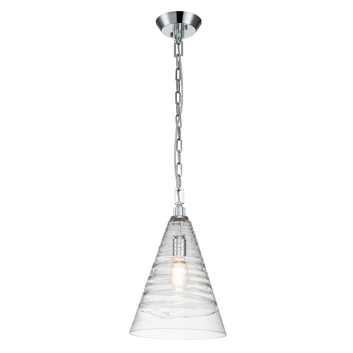 Elmore 1 Light Polished Chrome Pendant By Quintiesse Lighting QN-ELMORE-P-PC