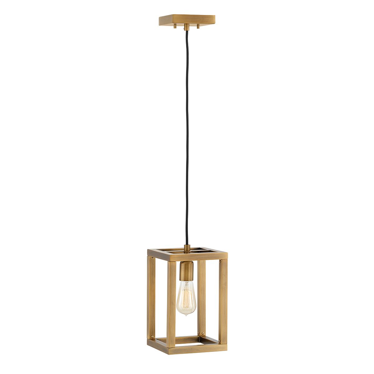 Ensemble 1 Light Brushed Bronze Hallway Ceiling Pendant Light By Quintiesse Lighting QN-ENSEMBLE1P-BB