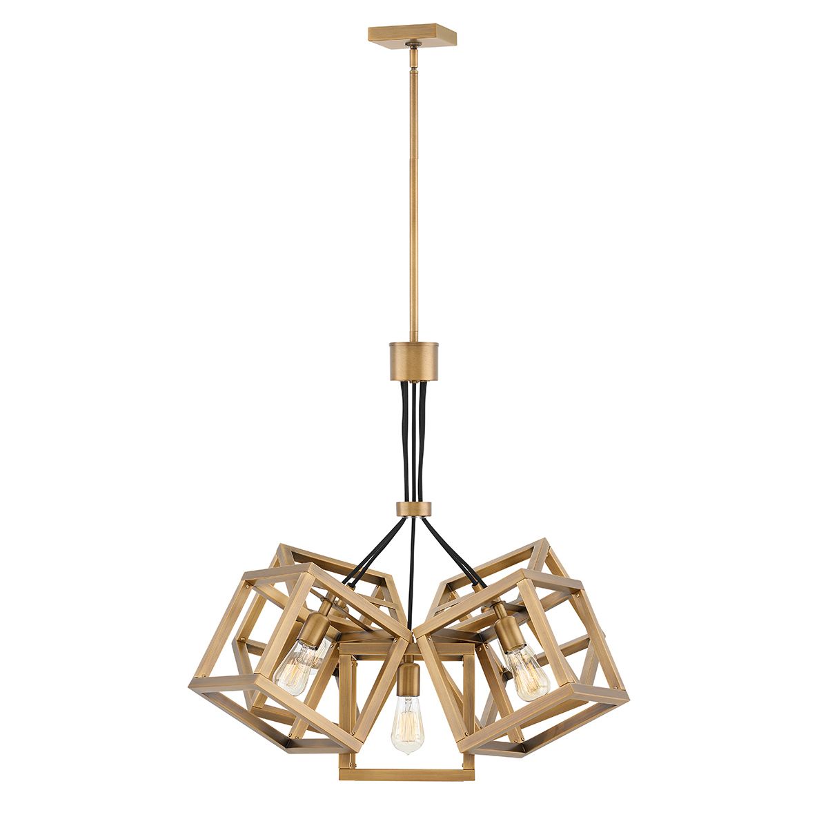 Ensemble 5 Light Brushed Bronze Hallway Ceiling Pendant Light By Quintiesse Lighting QN-ENSEMBLE5P-BB