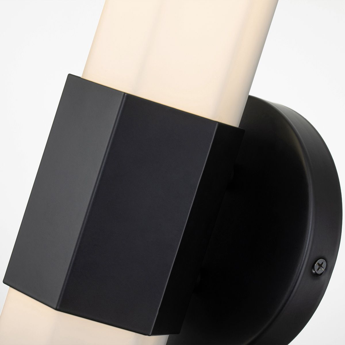 Facet Single LED Black Bathroom Wall Light