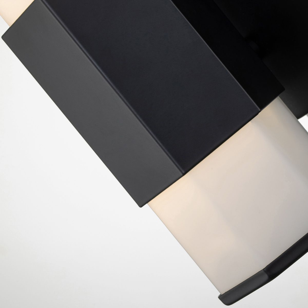 Facet Single LED Black Bathroom Wall Light