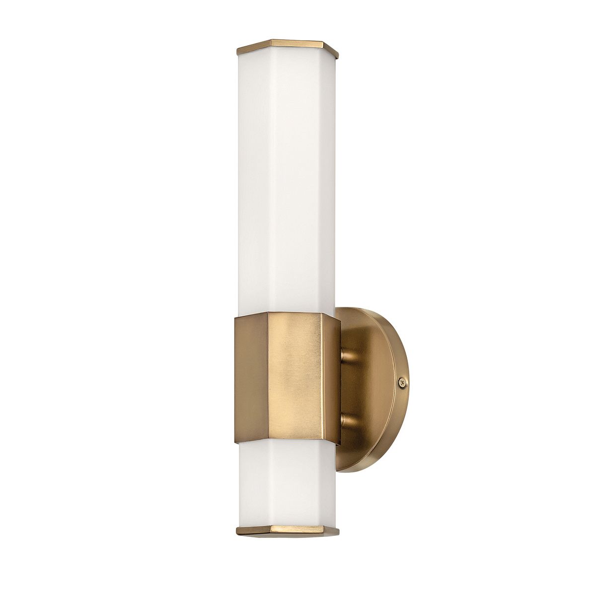 Facet Single LED Brass Bathroom Wall Light QN-FACET-LED1-HB-BATH by Hinkley