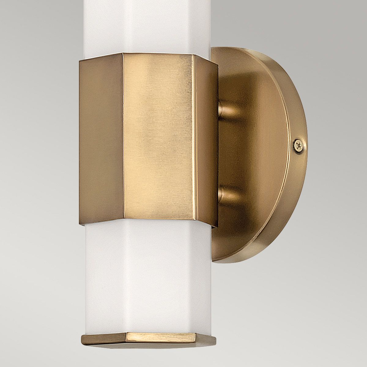 Facet Single LED Brass Bathroom Wall Light