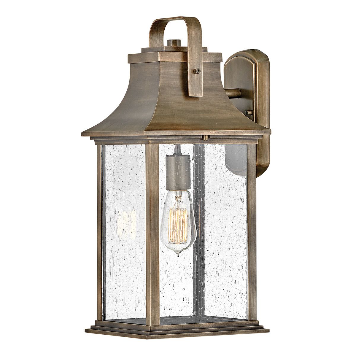 Grant 1 Light Large Bronze Outdoor Wall Lantern QN-GRANT-L-BU by Hinkley