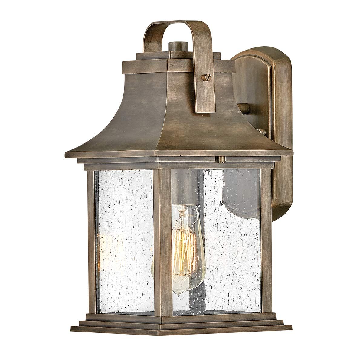 Grant 1 Light Small Bronze Outdoor Wall Lantern QN-GRANT-S-BU by Hinkley